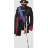 Schwarze Uniform M 34 für Hauptmänner im Bersaglieri-Regiment Nr. 2 Bersaglierihut mit