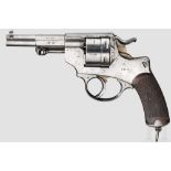 Ordonnanzrevolver Mod. 1873 mit Tasche Kal. 11 mm M73, Nr. H 6191. Nummerngleich. Etwas rauer