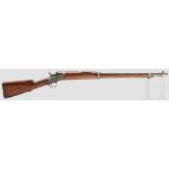 Remington Army Rolling Block Rifle, Export Kal. 7 mm Mauser, Nr. Y127. Blanker Lauf, Länge 30".
