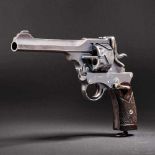 Webley Fosbery Mod. 1903, Small Frame Kal. .455, Nr. 3765. Nummerngleich. Fast blanker Kipplauf,