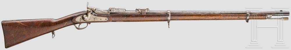 Gewehr Springfield Kal. 14,5 mm, Nr. 3112. Nummerngleich. Vierfach gezogener, matter Lauf, Länge
