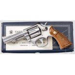 Smith & Wesson Mod. 67, "The .38 Combat Masterpiece Stainless", im Karton Kal. .38 S & W Spl., Nr.