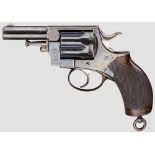 Webley No. 5 Express Revolver, um 1890 Kal. .360 CF, Nr. 64680. Blanker Lauf mit Neusilberkorn,