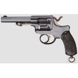 Offiziersrevolver Mod. 1878, mit Tasche Kal. 9,1 mm, Nr. 5140. Nummerngleich. Blanker Oktagonallauf,