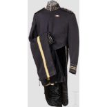 Uniform für hochrangige Kolonialbeamte, 1. Hälfte 20. Jhdt. Frack aus feinem, nachtblauem Wolltuch