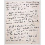 Hans Frank - Brief und Postkarte an seine Geliebte Lilli Groh 1944 bzw. undatiert Doppelbogen mit
