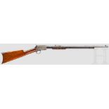 Winchester Mod. 1890 Kal. .22 kurz, Nr. 110208. Fast blanker Oktagonallauf, Länge 24". Fertigung