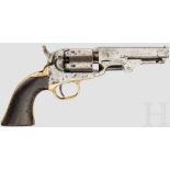 Colt Model 1849 Pocket Kal. .31 Perk., Nr. 280172, nummerngleich. Gekürzter, rauer Oktagonallauf,