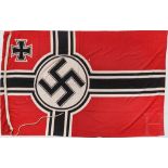Reichskriegsflagge mit Abnahmestempel Beidseitig in den Farben der Reichskriegsflagge bedrucktes