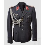 A Tunic for Officers in Flak Regiment "25" Blue-grey private tailored four pocket tunic in fine