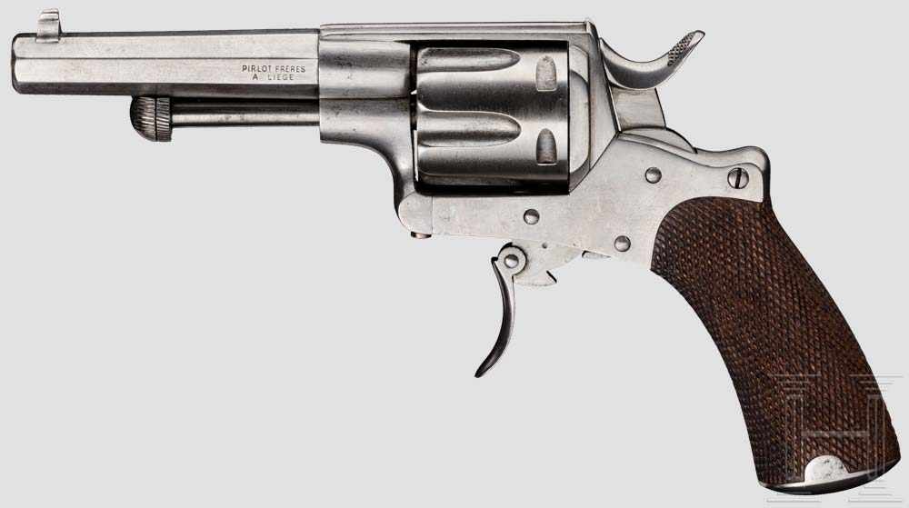 Revolver Pirlot Frères Mod. 1872, verkleinerte Ausführung Kal. 7,5 mm RF, Nr. 16178 an der