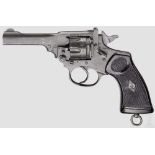 Webley Mark IV, israelische Botschaft London, mit Tasche Kal. .38, Nr. B 55087. Nummerngleich.