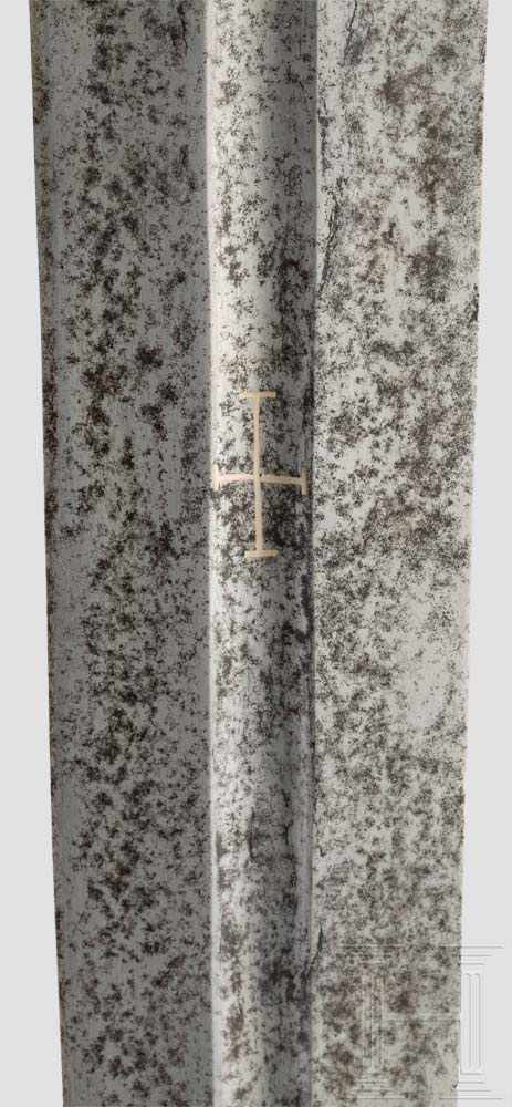 Bidenhänder, süddeutsch/Schweiz, um 1550 Zweischneidige, breite und kräftige Klinge mit beidseitig - Image 5 of 6
