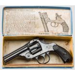 Harrington & Richardson Automatic Ejection D/A, im Karton Kal. .38 S&W, Nr. 324484. Nummerngleich.