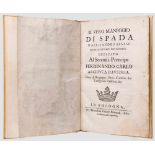 Alessandro Senese, "Il vero maneggio di spada", Bologna, 1660 70 paginierte Textseiten, einige