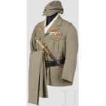 Uniformensemble für ranghohe Ärzte der Kaiserlich Japanischen Marine im 2. Weltkrieg Schirmmütze aus