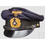 Schirmmütze für Maate der Kriegsmarine Zivile oder ausländische Mütze aus marineblauem Tuch mit