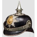 Helm für Offiziere des Königlich Sächsischen 1. Leib-Grenadier-Regiments Nr. 100, ab 1897 Schwarz