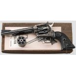 Colt SAA New Frontier, mit Wechseltrommel, im Karton Kal. .22 l.r., Nr. G183615. Blanker Lauf, Länge