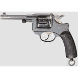 Ordonnanzrevolver Mod. 1892, Marine Kal. 8 mm Lebel, Nr. H 6532. Blanker Lauf. Sechsschüssig.