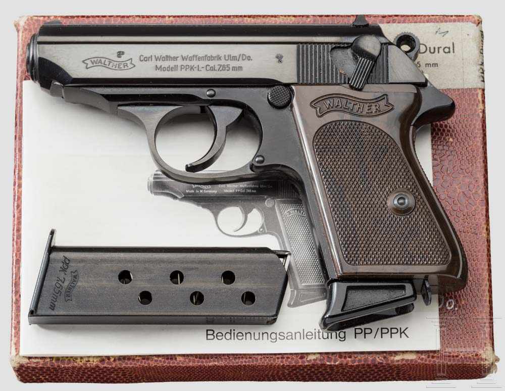 Walther PPK-L ("Fliegerpistole"), Luftwaffe Schweiz, im Karton Kal. 7,65 mm, Nr. 515923. Blanker