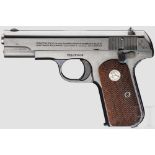 Colt Mod. 1908 .380 Hammerless Pocket, U.S. Government Kal. .380 Auto, Nr. M 137988. Blanker Lauf,