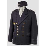Jacket für Oberfeldwebel der Marine-Artillerie Marineblaues Grundtuch, goldene Knöpfe der Fa.