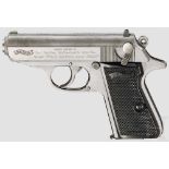 Walther PPK/S, Smith & Wesson, stainless, 4mm M20 Umbau Kal. 4mm M20, Nr. 0538BAD. Blanker Lauf,