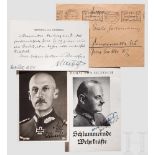 Generalfeldmarschall Ritter von Leeb, General von Metzsch - Autographen Foto-Karte des GFM v. Leeb