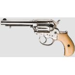 Colt Mod. 1877 Thunderer, vernickelt Kal. .41 Colt, Nr. 120779. Nummerngleich. Lauf matt, Länge 4-