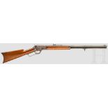 Marlin Safety Mod. 1893 Kal. .44 Win., Nr. 27368. Blanker Oktagonallauf, Länge 24", Neusilberkorn.