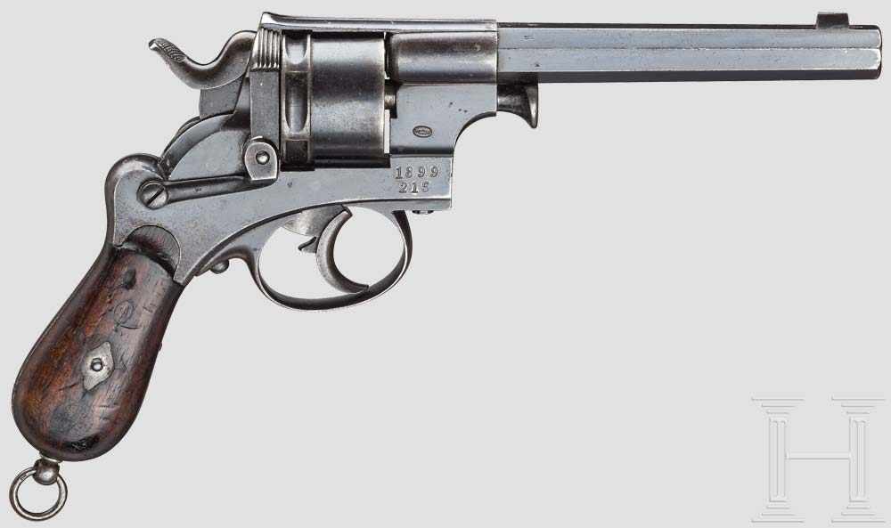 Revolver Mod. 1873, WDW Delft Kal. 9,4 mm, Nr. 11654. Blanker Oktagonallauf, Länge 160 mm. - Image 2 of 3