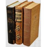 Three Historical books Tan canvas bound: "Hitler Terror" published in English by A. Knopf in 1933,