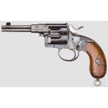 Reichsrevolver Mod. 1883, Mauser Kal. 10,6 mm, Nr. 1044. Nummerngleich inkl. Schrauben. Blanker