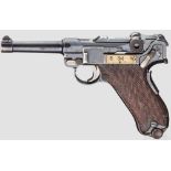 Parabellum Mod. 1906, DWM, (M 11 Pistol), DWM-Kontrakt 1928, Ostindien Kal. 9 mm Luger, Nr. 12868.