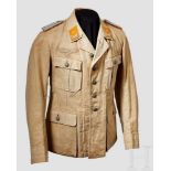 A Khaki Lightweight 1938 Pattern Uniform Tunic Six button, khaki, lightweight cotton. Collar has