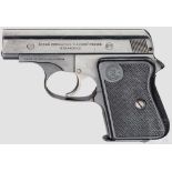 CZ Mod. 45 (Tezet) Kal. 6,35 mm, Nr. 129958. Blanker Lauf. Achtschüssig. Beschuss 1951.