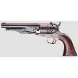 Colt Mod. 1860 Army, Thuer Conversion Kal. .44 conical bullet, Nr. 179903. Nummerngleich. Lauf matt,