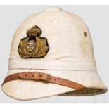 Tropenhelm der Marine, um 1900 Casco Tropicale della Marina, 1910 Leinenbezogener Korkkorpus mit