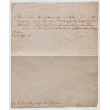 Friedrich der Große - Brief an den Generalmajor Graf von Lottum vom 2.9.1763 Tinte auf Papier.