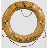 Rettungsring S.M.S. Kaiseradler (ehemalige Hohenzollern) Der Schwimmkörper ummantelt mit