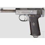 Webley & Scott Mod. 1910, Typ III - Later Pattern Kal. .38 Auto, Nr. 66516. Nummerngleich. Blanker