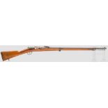 Gewehr Gras Mod. 1874 M. 80 Kal. 11x59 R, Nr. AB 78888. Nummerngleich. Blanker Lauf mit