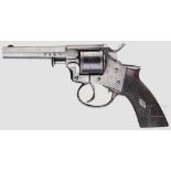 Webley Solid Frame Revolver, um 1870 Kal. .320 RF, Nr. 340. Oktagonallauf leicht matt, Länge 4".