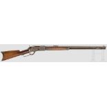 Winchester Mod. 1876, Rifle Kal. .40-60, Nr. 45765. Rauer Oktagonallauf, Länge 28". Fertigung