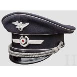 Schirmmütze für Führer des Reichsluftschutzbundes (RLB) Luftwaffenblauer Gabardine mit schwarzem