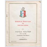 Originale Anleitung zur Walther P 38, Portugal Militär Weißer, farbig bedruckter Schutzumschlag