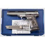 Smith & Wesson Mod. 22 S Sport, im Koffer Kal. .22 l.r., Nr. UAN2232. Blanker, schwerer Lauf,