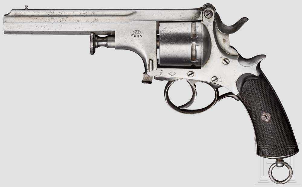 Revolver Spirlet 1869, Versuch / Test CH 1871 (?) Kal. .450, Nr. 1228. Vierfach gezogener, leicht