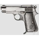 Beretta Mod. 35 Kal. 7,65 mm Browning, Nr. 597772. Blanker Lauf. Achtschüssig. Deutscher Beschuss.